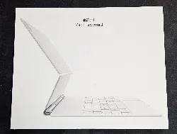 apple magic keyboard - clavier et étui - avec trackpad - rétroéclairé - apple smart connector - azerty - français - blanc - pour 1