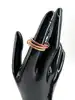 bague composée de trois anneaux entrelacés, pavés d’oxydes t50