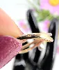 bague en 2 ors sertie d'un petit diamant or 750 millième (18 ct) 1,12g
