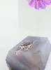 bague pastille en or blanc avec une pavage de petits diamants épaulée d'une ligne de diamants or 375 millième (9 ct) 1,67g