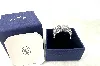 bague swarovski cocktail dextera en cristaux et métal rhodié forme octogonale