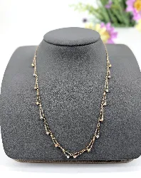 collier drapé avec des billes en 3 ors or 375 millième (9 ct) 2,09g