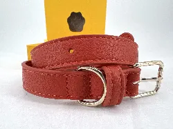 collier pour chien dolce gabbana fefé en cuir rouge-orangé