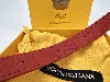 collier pour chien dolce gabbana fefé en cuir rouge-orangé