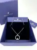collier swarovski creativity circle en cristaux et métal rhodié
