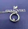 collier swarovski creativity circle en cristaux et métal rhodié