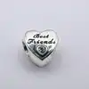 pandora charm en argent en forme de coeur pour meilleures amies argent 925 millième (22 ct) 3,90g