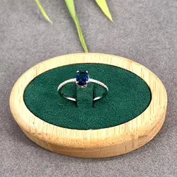 11492 bague solitaire ornée d'oxyde bleu argent 925 millième (22 ct) 1,74g