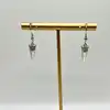 131563 boucles d'oreilles pendantes en forme de conoïde orné d'oxydes  argent 925 millième (22 ct) 4,48g