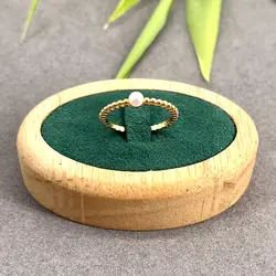 31612 bague perlée avec une perle synthétique