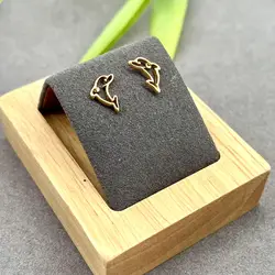 33794 boucles d'oreilles puces motif dauphin