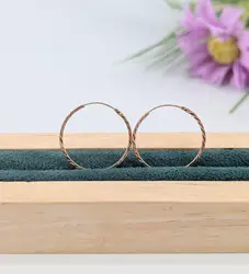 boucles d'oreilles créoles motifs limés or 750 millième (18 ct) 0,71g