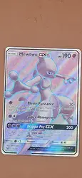 carte pokémon mewtwo gx fa 72/73 - légendes brillantes