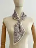 foulard beige réversible double face avec anneau pavé de strass