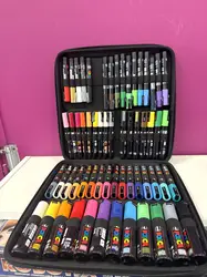 mallette posca noire 60 marqueurs assortis