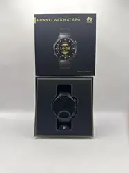montre connectée huawei watch gt6 pro 46 mm bluetooth titane noir avec bracelet fluoroélastomère noir