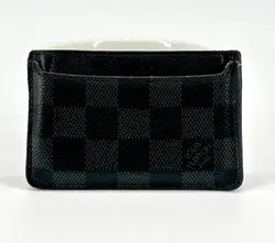 porte-cartes louis vuitton homme en toile damier graphite