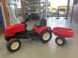 tracteur falquet et cie rouge et noir n 2040 avec remorque