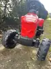 tracteur falquet et cie rouge et noir n 2040 avec remorque