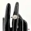 bague argent avec pierre centrale et entouré des petits oxydes t57 argent 925 millième (22 ct) 3,46g