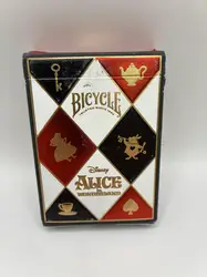 bicycle alice au pays des merveilles - jeu de 54 cartes à jouer - jeu emblématique - magie / carte magie, noir
