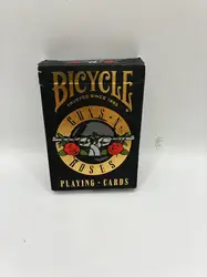 bicycle - guns n’ roses - jeu de 54 cartes à jouer, argent (silver)