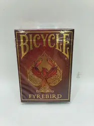 bicycle - jeu de 54 cartes à jouer - collection creatives - fyrebird - magie / carte magie, rouge et or