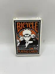 bicycle - jeu de 54 cartes naruto - édition collector manga – cartes à jouer - format poker, vert et orange, tarjeta
