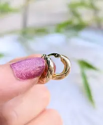 boucles d'oreilles petites créoles or 750 millième (18 ct) 1,31g