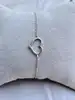 bracelet argent en forme de coeur serti d'oxydes argent 925 millième (22 ct) 0,88g