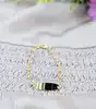 bracelet maille grain de café avec une plaque d'identité or 375 millième (9 ct) 2,12g