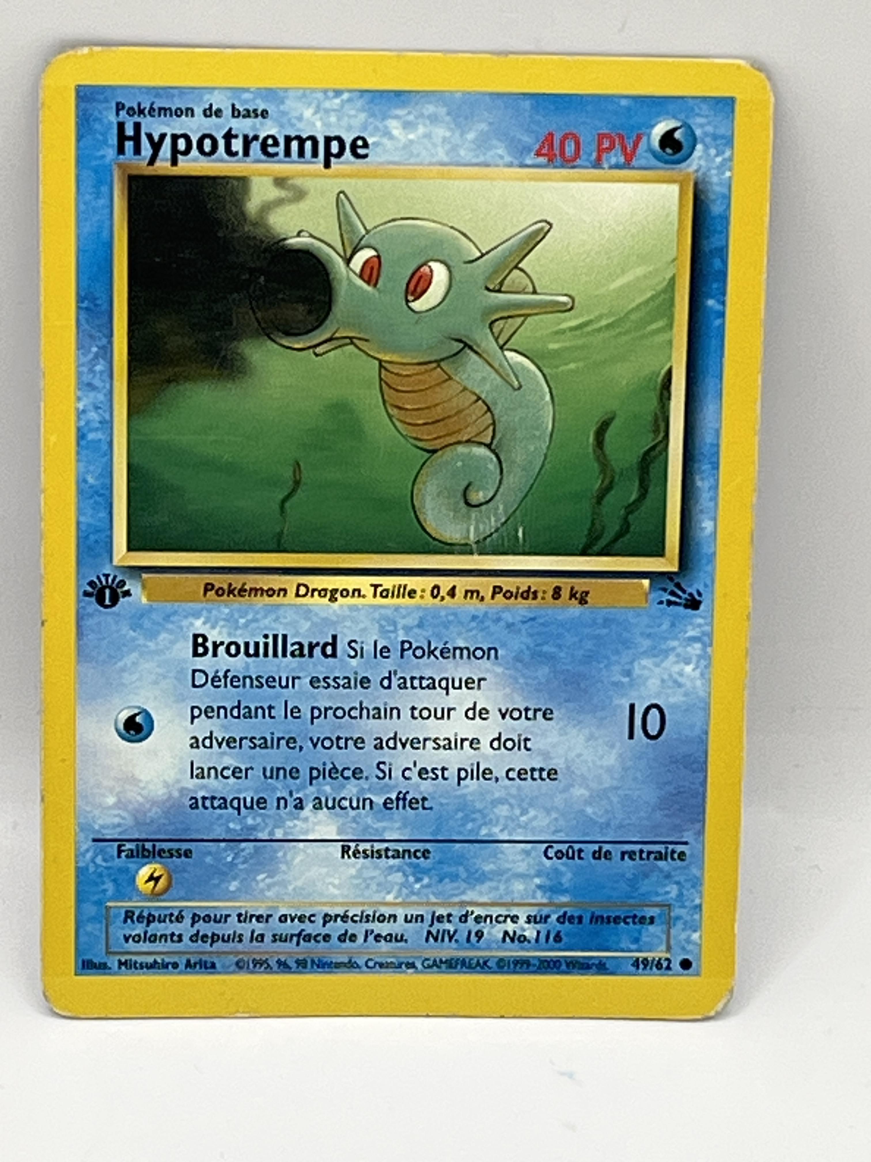 Carte Pokemon Hypotrempe 1er edition 49/62