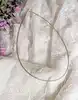 collier cable en 2 ors avec une face maille matelée et une face en maille serpent or 750 millième (18 ct) 7,44g