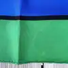 foulard balenciaga en soie vert et bleu à motif géométrique