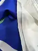 foulard / carré yves saint laurent vintage 88x88 cm vert et bleu à motif géométrique