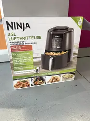 ninja af100 unique 3,8 l autonome 1550 w friteuse d’air chaud noir