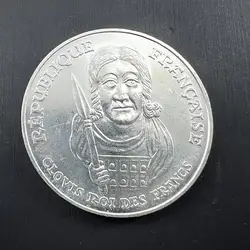 pièce 100 francs clovis 1996 argent 900 millième 14,99g
