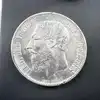 pièce 5 francs leopold ii 1873 argent 900 millième 24,81g