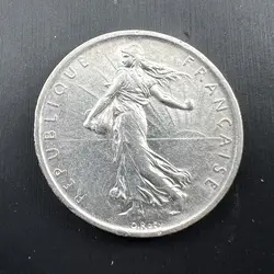 pièce 5 francs semeuse 1960 argent 835 millième 11,97g