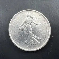 pièce 5 francs semeuse 1962 argent 835 millième 12,00g