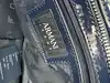 sac à main armani jeans vernis bleu nuit logo avec un strass incrusté