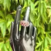 bague en argent et sertie de pieres grenats t59 argent 925 millième (22 ct) 11,66g