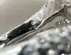 bague swarovski polar bestiary renard en métal rhodié argenté et cristaux pavés blancs t55