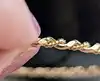 bracelet jonc fin maille torsadée en or rose (1 de 7 joncs) or 750 millième (18 ct) 8,91g