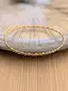 bracelet jonc fin mailles tressés en or rose (1 de 7 joncs) or 750 millième (18 ct) 8,92g