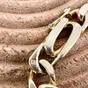 bracelet maille figaro en plaqué or l20,5cm