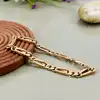 bracelet maille figaro en plaqué or l22cm