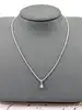 chaine maille palmier orné d'un pendentif en or blanc serti d'un petit diamant d'environ 0,03ct or 750 millième (18 ct) 4,18g