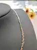 collier en 2 ors mailles mirroir et perlée tressées or 750 millième (18 ct) 7,95g
