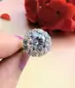 bague fleur en or sertie des oxydes or 375 millième (9 ct) 2,70g
